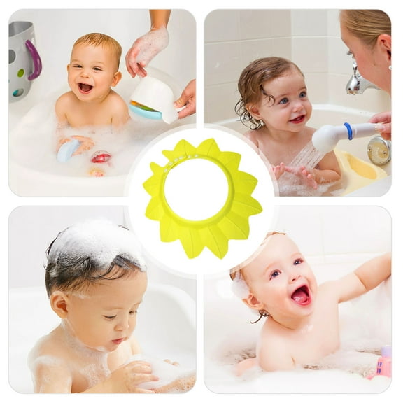 MORESEC under $5 Baby Shampoo Rinsing HatSoft Silicone Bath Cap for Infants Toddlers, Adjustable Headband to Keep Water Out of Eyes During Hair Wash, Fun Bath Time Accessory for Kids Baby Shower Gift