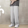thumbnail image 4 of Pantalon Homme à Cordon Élastique Taille Large Jambe Fine Noir L, 4 of 5