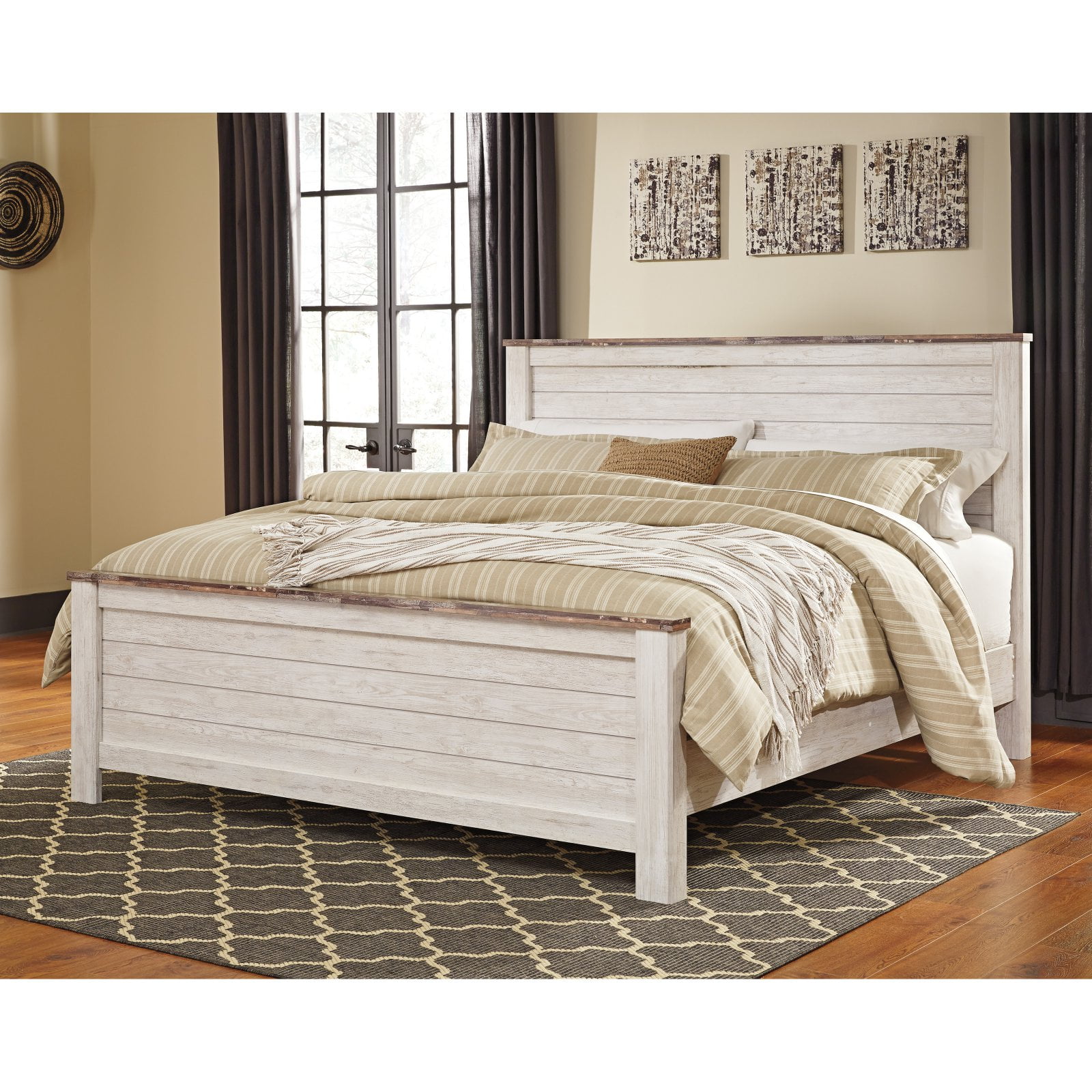 Signature Design By Ashley Willowton Slat Panel Headboard Com