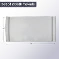thumbnail image 6 of Lavish Home 35x70 Bath Towels - 2PC Quick Dry Cotton Towel Set, White/Gray, 6 of 6