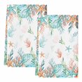 thumbnail image 2 of Beach Coastal Kitchen Towels Set of 2, Summer Coral Starfish Nautical Ocean Absorbent Dish Towels for Kitchen, Microfiber Hand Towel, Quick Drying Tea Towel for Cleaning Decorative Dishcloths, 2 of 7
