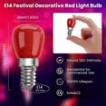 thumbnail image 4 of Pack E14 Red Led Light Bulbs 3w E14, Decorative Red E14 Led Bulbs, 25w Replacement, Suitable For Ambient Lighting, Halloween, Christmas energy Class, 4 of 6