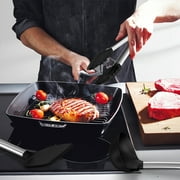Silicone Cooking Utensils Set - Heat Resistant Silicone Kitchen Utensils for Cooking, Kitchen Utensil Spatula Set,BPA FREE Kitchen Gadgets Tools for Non-Stick Cookware Dishwasher Safe (Black)