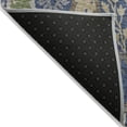 thumbnail image 3 of HomeRoots 605290 5 x 8 ft. Navy Blue, Green & Brown Floral Washable Indoor & Outdoor Rectangle Area Rug, 3 of 5