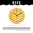 thumbnail image 2 of 14 Inch Wall Clock Battery Operated Silent Clock Decorative for Office, Kitchen, Outdoor, Living Room，Yellow Wave Pattern, 2 of 4