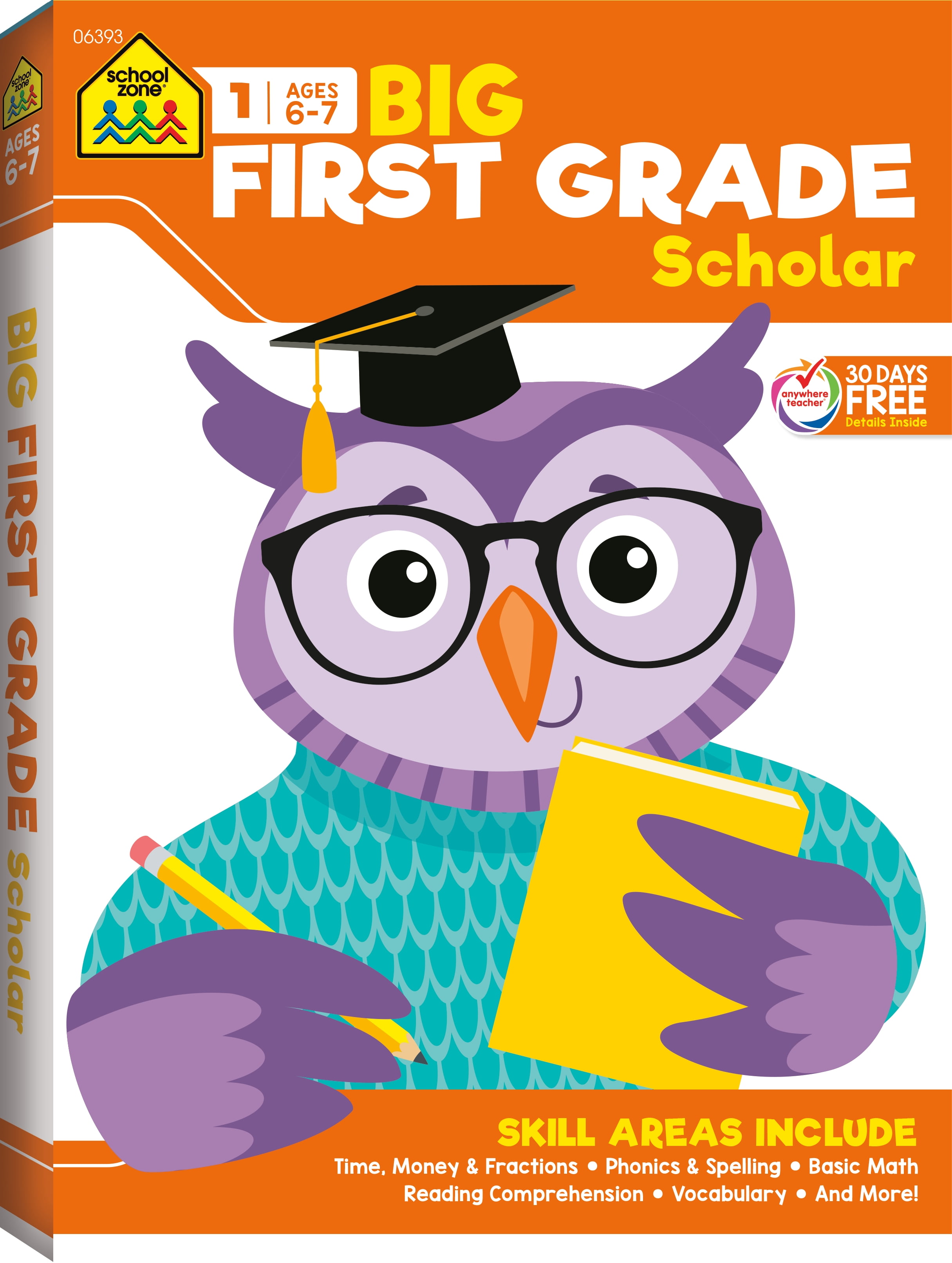 Pre-Owned School Zone Big First Grade Scholar Workbook (Walmart Exclusive)