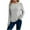 #H-Gray, variant on GuangCheng Womens Long Sleeve Kint Textured Tops Crew Neck Casual Fitted Warm Blouses Shirts