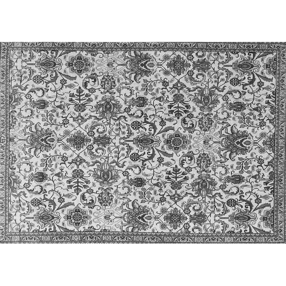 Ahgly Company Indoor Rectangle Persian Gray Traditional Area Rugs, 6' x 9'