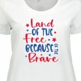 thumbnail image 4 of Inktastic Memorial Day Land of the Free Because of the Brave Women's Plus Size T-Shirt, 4 of 5