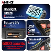 ANENG Digital Multimeter M126 6000 Counts True RMS 1 Pack