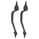 thumbnail image 5 of Accesorios de manija de puerta corredera de garaje, Hardware de acero al carbono negro, 2 uds., 5 of 5