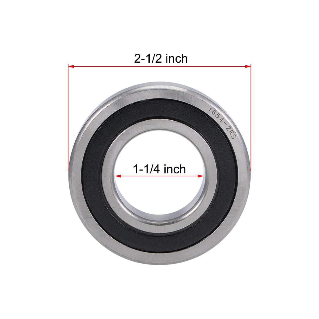 Unique Bargains 1654-2RS Deep Groove Double Sealed Ball Bearings Z2 1.25" x 2.5"