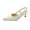 White, variant on Women's Fashionable Casual Solid Color Pointed Toe Open Back Style High Heels Shoes Black 7.5