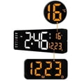 thumbnail image 2 of Clearance Kaireo Clock, Home Clock, Large Electronic Digital Wall Clock Remote Control Temp Date Week Display Power off Memory Table Clock Wall Mounted Led Clocks, 1X Clock, 2 of 6