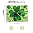 thumbnail image 2 of Nawypu St. Patrick's Day Framed Canvas Wall Art for Living Room Shamrocks Clover Green Plaid Wall Decor, Lucky Clover Aesthetic Paintings for Bedroom Office Kitchen, Ready to Hang Wall Picture, 2 of 5