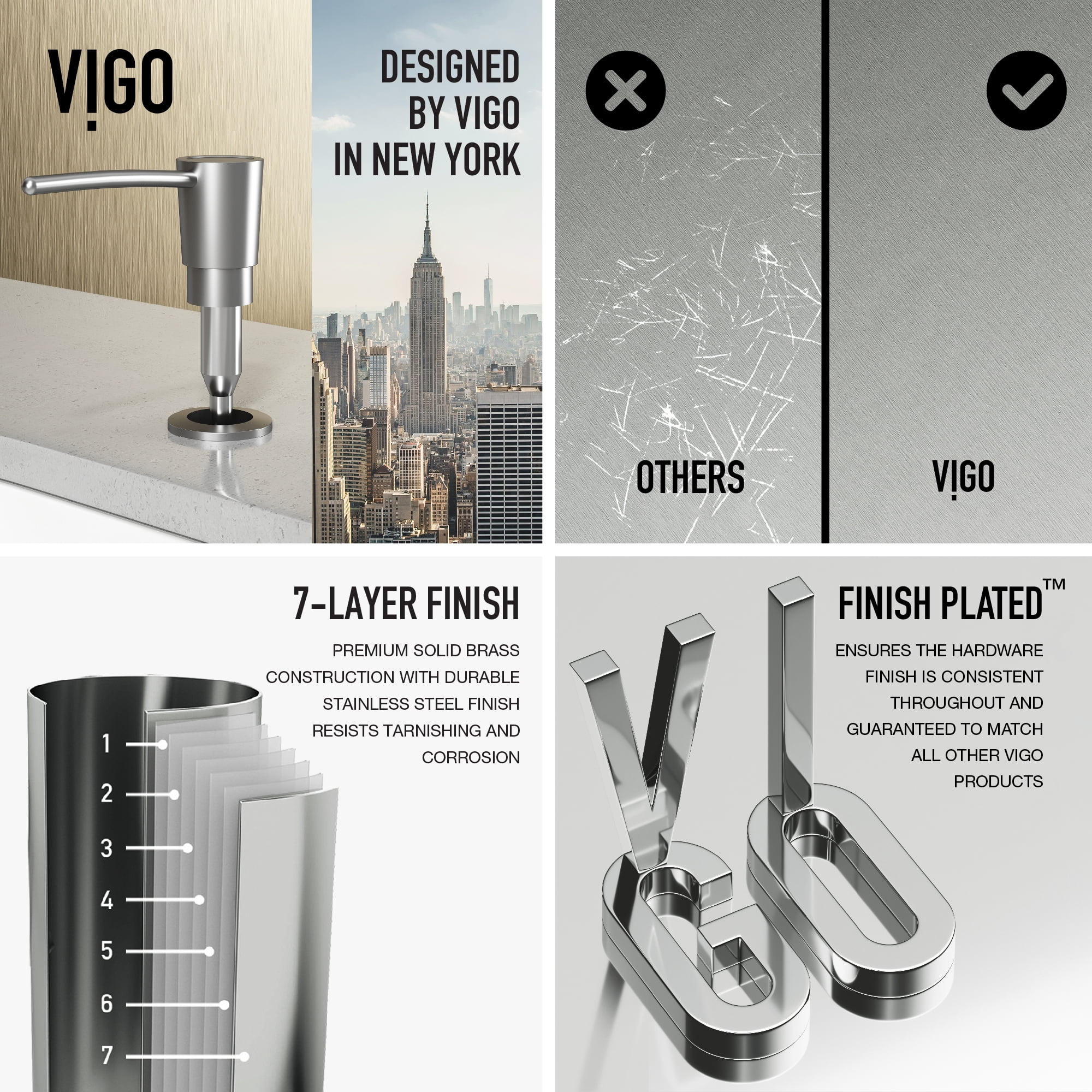 10 oz. Kitchen Soap Dispenser in Stainless Steel