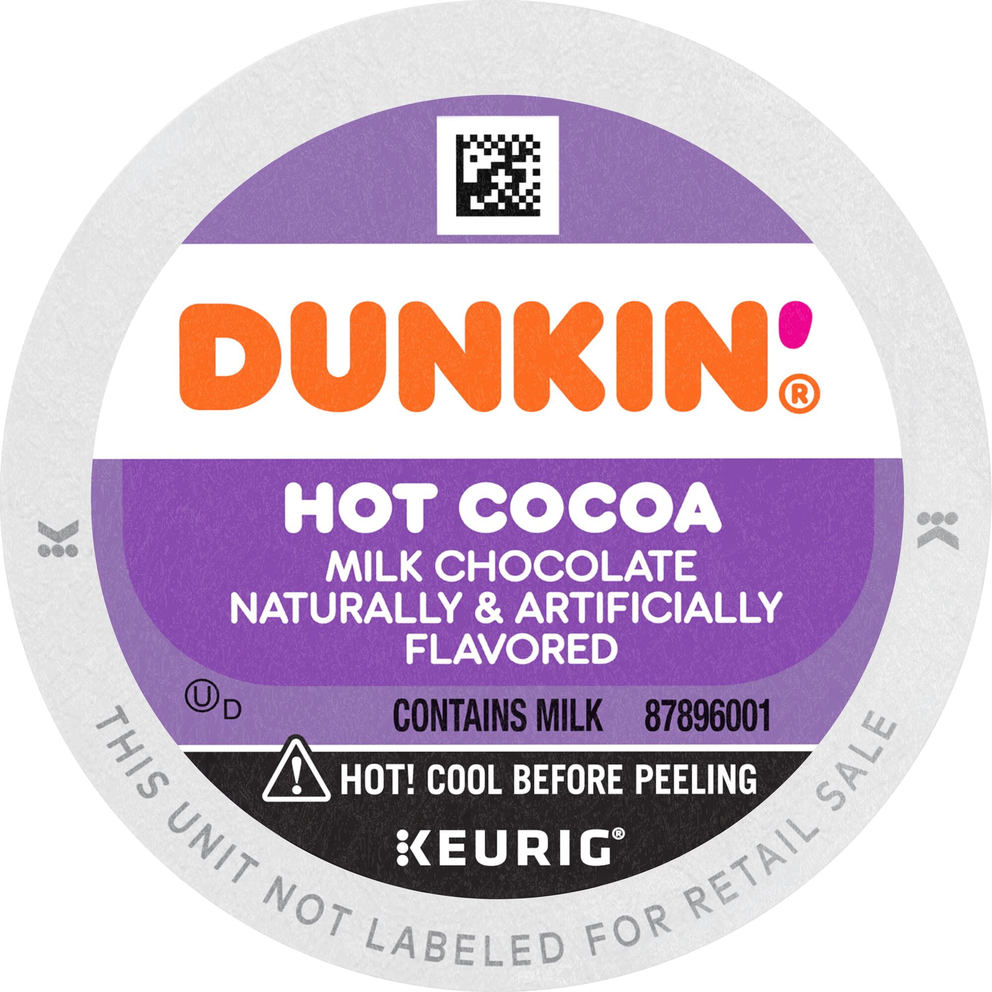 Dunkin' Milk Chocolate Hot Cocoa Flavored, Keurig KCup Keurig Pods, 22 Count