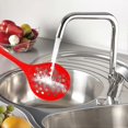 thumbnail image 4 of Silicone Skimmer Spoon Heat Resistant BPA Free Soup Strainer Slotted Spoon Kitchen Cooking Scoop Ladle for Filter Vegetable, Pasta and More (Red), 4 of 4