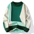 thumbnail image 1 of Chandails Chauds Automne Hiver pour Hommes Mode Col Roulé Patchwork Pulls Nouveaux Vêtements de Rue Coréens Pull Décontracté pour Hommes, 1 of 5