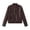 Coffee, variant on Stand Collar Faux Leather Moto Jacket for Women, Zip Up Long Sleeve, Slim Fit Fall Outerwear, 1 Piece, XS-XXL, Plus Size Friendly