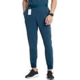 thumbnail image 2 of Cherokee Infinity Mens Scrub Jogger Pants, Pull-on with 4 Pockets Interior Drawstring Plus Size IN204A, 2XL, Caribbean Blue, 2 of 5