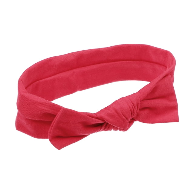 Diadema con lazo, banda para el cabello de algodón lindo a la moda para adolescente, rojo sandía, 73 pulgadas