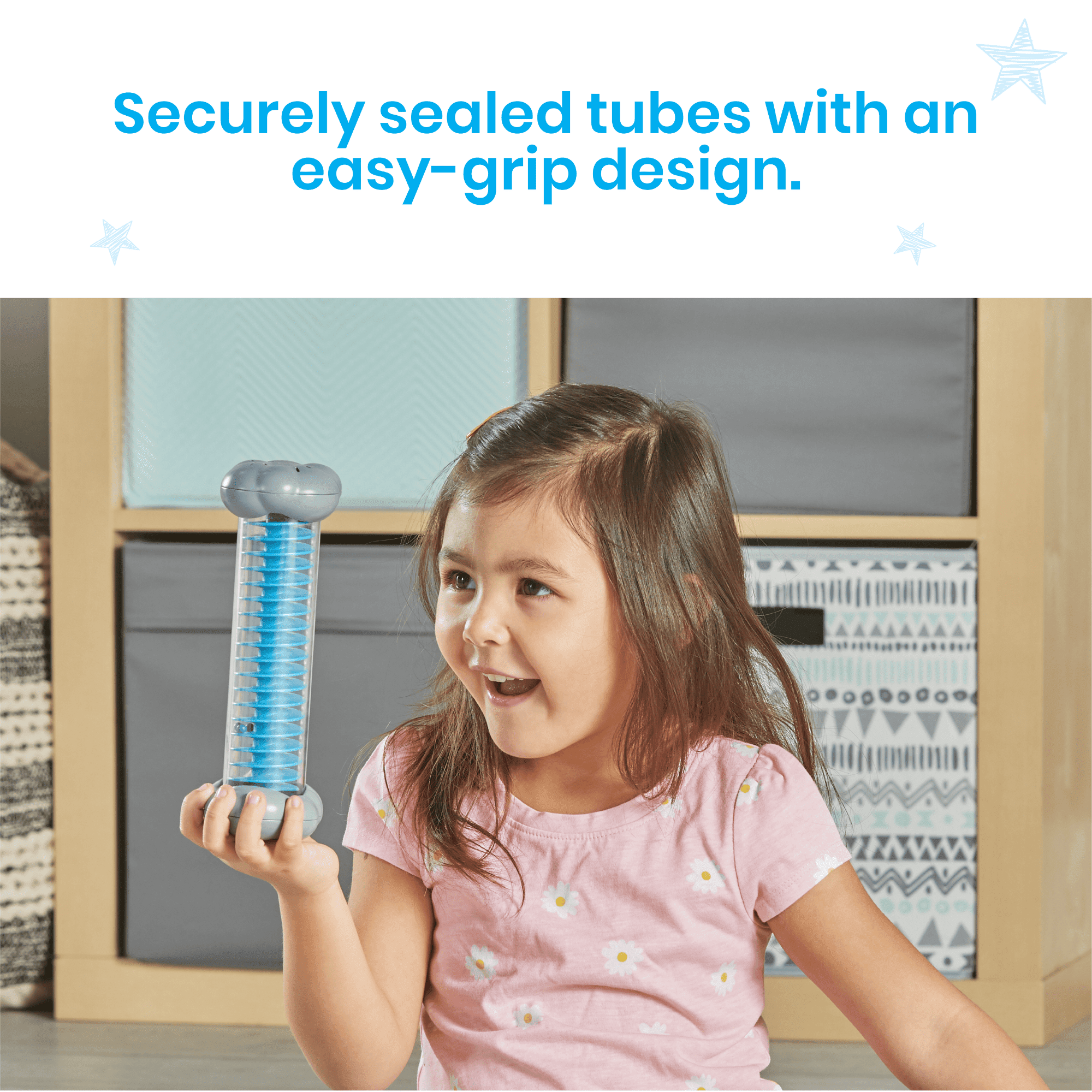 hand2mind Sounds of Rain Sensory Tubes, Calming Corner Items Kids, Fidget Toys for Kids