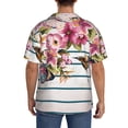 thumbnail image 3 of Pofeuu Bird and Floral Print Mens Casual Short Sleeve Shirts Beach Summer Spread Collar Pocket Tops Men's Casual Short-sleeved Shirt-4X-Large, 3 of 5
