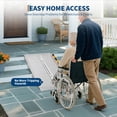 thumbnail image 2 of Portable Folding Aluminum Wheelchair Ramp with Gloves, Non-Slip, ADA Compliant Mobility Aid for Home Steps, Doorways, Curbs, Stairs, Vehicles, Threshold Ramp for Scooters, 2 of 17