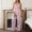Pink, variant on Womens Soft Lightweight Striped Cami Pajama Set Square Neck Ruched Bust Wide Leg Pants 2 Piece Sky Blue,Size XL