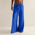 thumbnail image 2 of Cargo Sweatpants for Women Cargo Pants Women High Waist Straight Leg Sweatpants for Women Women's Dress Pants for Work Casual Work Pants Women Women Cargo Pants with Pockets Blue S, 2 of 6
