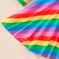 thumbnail image 7 of Edvintorg 3-7Years Children Dress Girls Clearance Long Sleeve Round Neck Rainbows Stripe Casual Dress Kids Dresses For Girls 2024 Spring Fall, 7 of 7