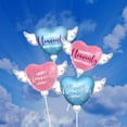 thumbnail image 5 of Globo Corazón Feliz Cumpleaños Celestial 20 cm con Alas, 5 of 5
