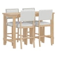 thumbnail image 6 of Euroco 5 Piece Dining Table Set  for 4, 52" Counter Height Table Set with 4 Chairs  for Small Space, 6 of 7