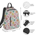 thumbnail image 2 of Yiaed Skull and Flowers Print Lightweight Backpack Travel Backpacks Hiking Daypack for Women Men, 2 of 5