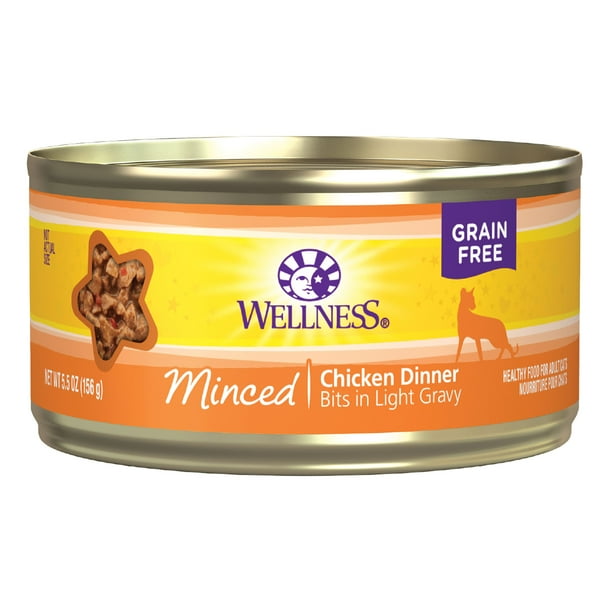 Wellness Complete Health Natural Grain Free Wet Canned Cat Food, Minced ...