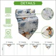 thumbnail image 5 of Orange Blue Fall Thanksgiving Table Runner Linen Burlap Table Runner 72 Inches Long Eucalyptus Leaves Vintage Dresser Scarves for Kitchen Island Coffee Dining Room Party Holiday Decoration 18"x72", 5 of 8