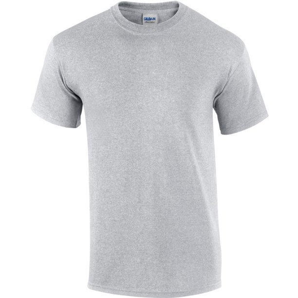 Remera Gildan Ultra Cotton para hombre 4XL gris ceniza