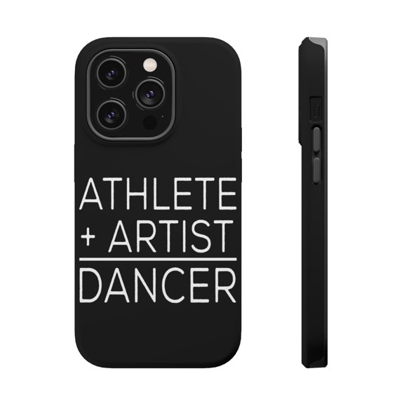 DistinctInk Tough Case for Apple iPhone 15 PRO (6.1" Screen), Compatible with MagSafe Charging - Athlete Artist = Dancer