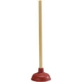 thumbnail image 1 of Master Plumber Red Rubber Toilet Plunger, 5-in Red Rubber Cup, 18-in Wood Handle, Clean Clogged Toilets, 1 of 1