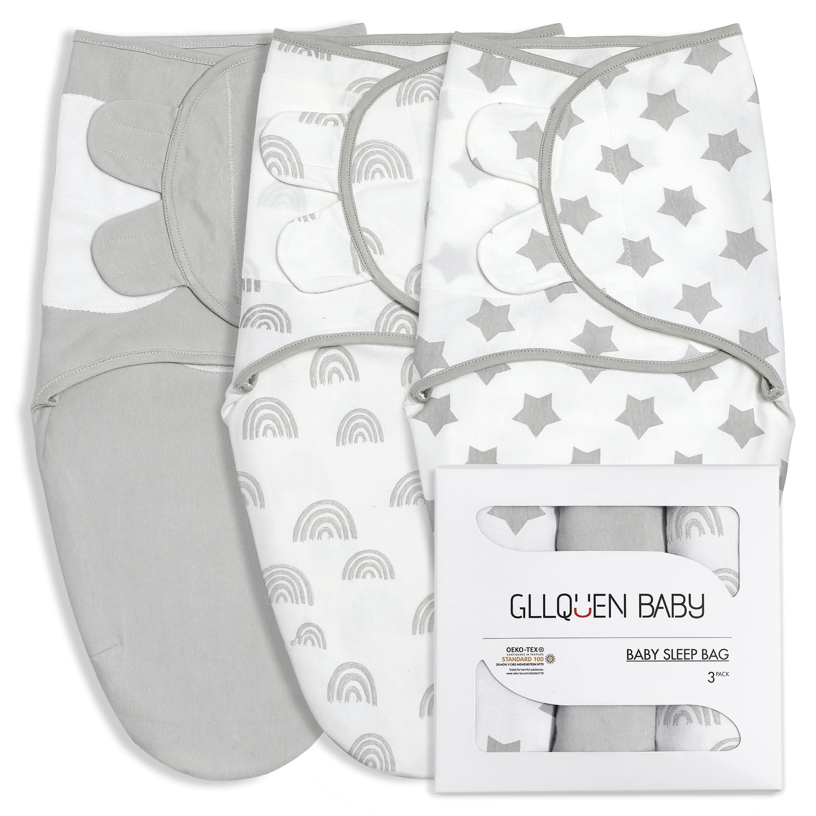 Baby Studio 0-3 Months 1.0 Tog Organic Cotton Swaddle Wrap - Bright White