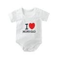 thumbnail image 1 of Birdeem Barboteuse pour Bébés Filles Tout-Petits Bébés Filles Garçons Manches Courtes T-Shirt Imprimé Coloré Col Rond Combinaison Barboteuse, 1 of 8