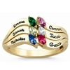 Keepsake Personalized Growing Family Mother's Birthstone Ring available in 10kt Gold Plate, 10kt Gold and 14kt Gold