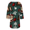 thumbnail image 5 of Peignoirs pour Femmes Peignoir Long Chaud Tendance à Manches Longues d'Hiver Pyjama Robe de Nuit, 5 of 5