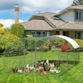 thumbnail image 2 of Large Metal Chicken Coop, Doom Roof Large Chicken Run for Yard, Walk-in Poultry Cage with Waterproof and Anti-Uv Cover, Chicken Pen for Outdoor Backyard Farm, 2 of 8