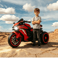 thumbnail image 3 of ZOGYMOZ 12V Motorcycle for Kids, Electric Ride On Motorcycle with Remote Control for Kids, 4MPH Speed, 3 of 9