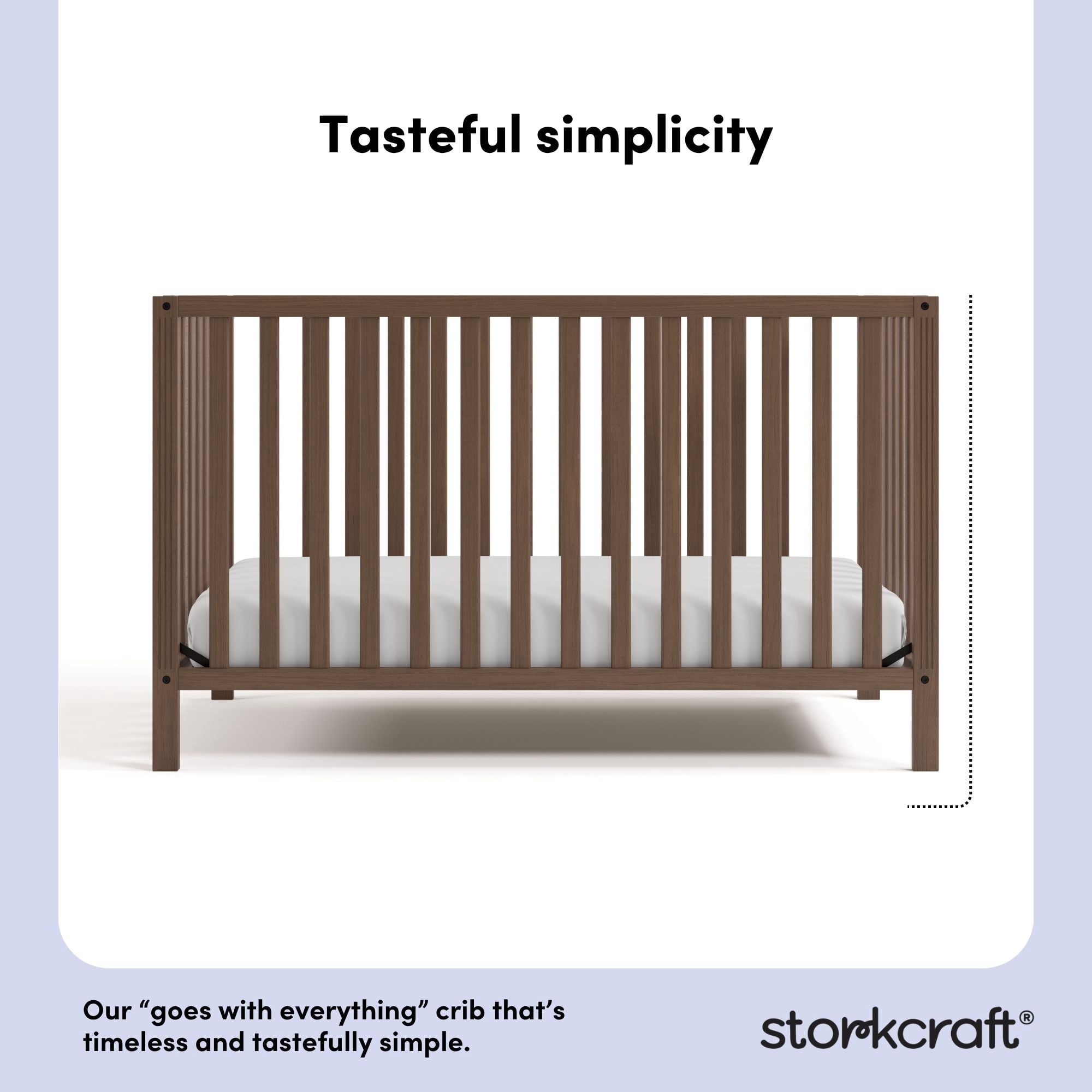 Storkcraft Morningside 5-in-1 Convertible Baby Crib, Hazelnut