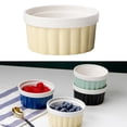 thumbnail image 1 of Ramekins de apto para postre, cuenco de cerámica para hornear Creme Postre Pudín Souffle, adecuado para fiestas, restaurantes, Amarillo perfecl cuenco de porcelana para hornear, 1 of 8