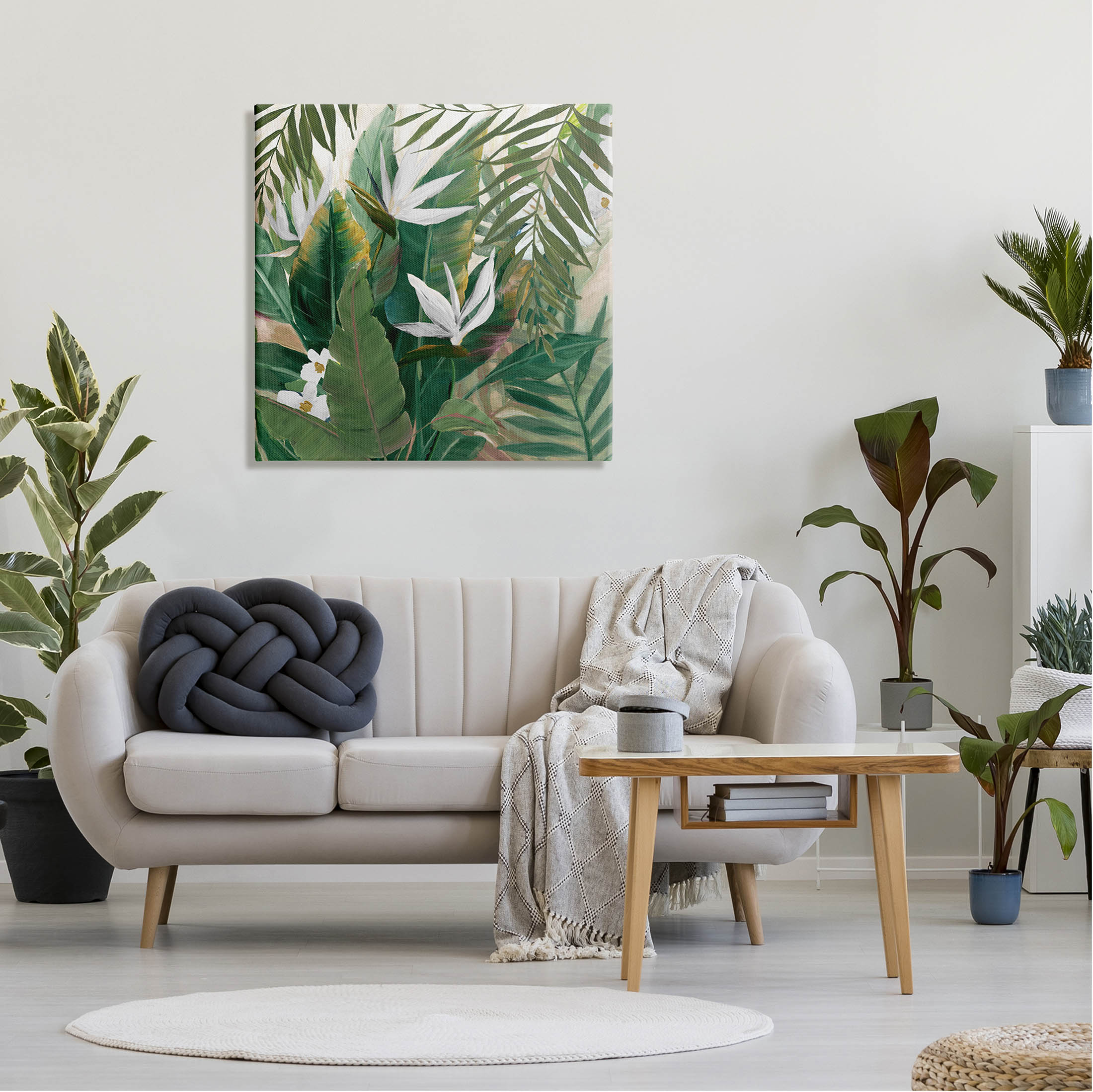 Tropical Birds Of Paradise Plant Botanical & Floral Graphic Art Gallery Wrapped Canvas Print Wall Art
