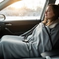 thumbnail image 3 of 12-Volt Flannel Heated Car Blanket For Winter, Portable Electric Heating Blanket For Travel, Use In Truck, SUV & RV, A Gift For Christmas, Without Battery, 3 of 17